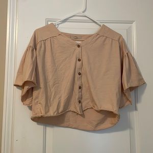 NWOT Blush Oversized Crop Top